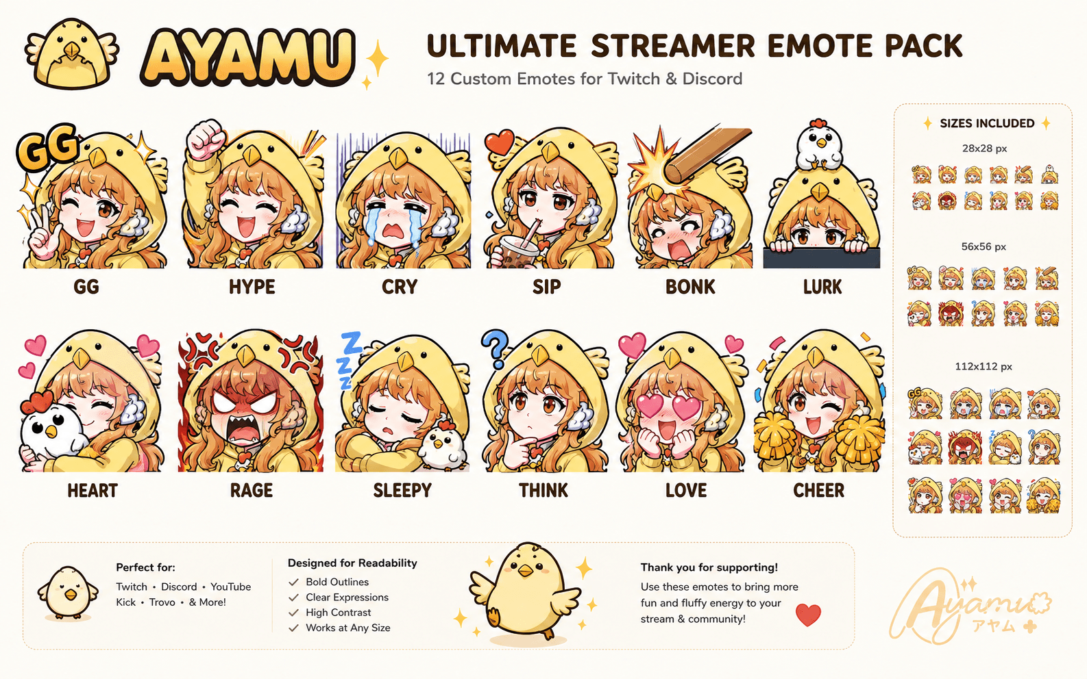 Ayamu Ultimate Streamer Emote Pack